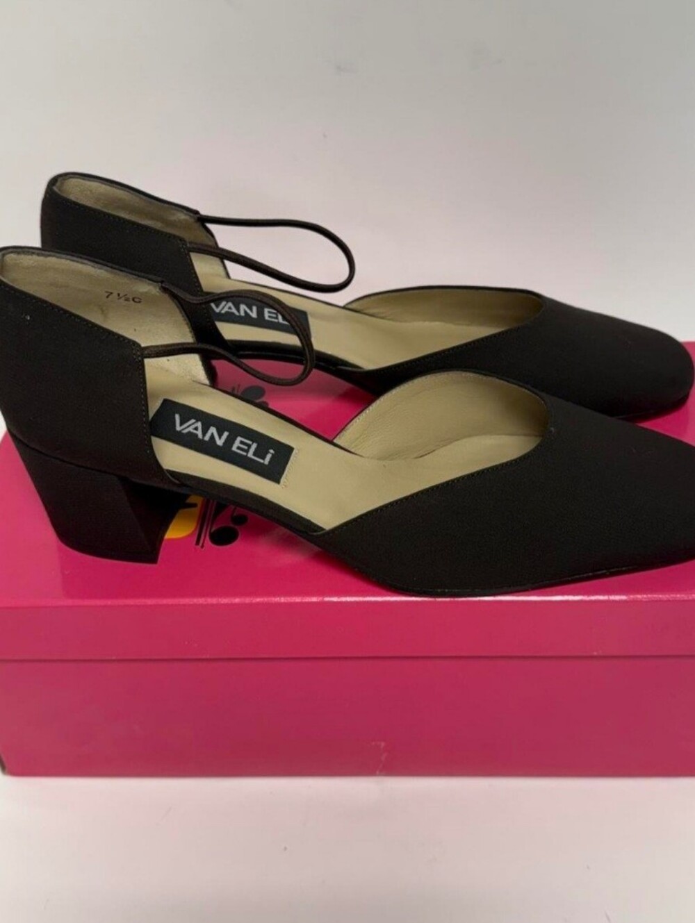 Vaneli Block Heel Pumps with Ankle Strap